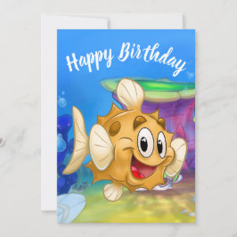 FriendFish personalizado tarjeta de cumpleaños puf