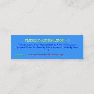 ¡Friendly~Autism~Shop! =) tarjetas de publicidad