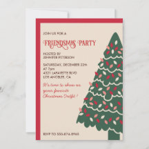 Friendsmas Invitación Árbol de Navidad Gigante Clá