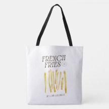 Fries francesas graciosas aman la bolsa de tote