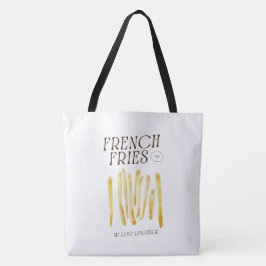 Fries francesas graciosas aman la bolsa de tote