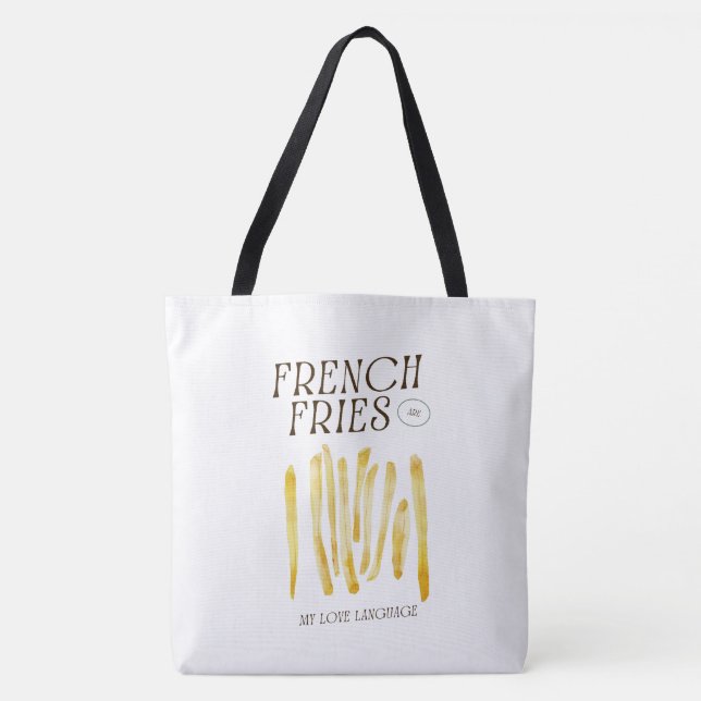 Fries francesas graciosas aman la bolsa de tote (Anverso)