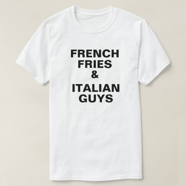 Fries franceses y camisetas para chicos italianos (Diseño del anverso)