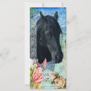 Friesian DIAMOND ~ Tarjeta de calendario