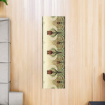 Frieze de tulipanes rojos estilo Mission Vintage