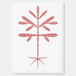 Frigorífico imán con aplanamiento rojo