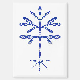 Frigorífico imán con remolque azul