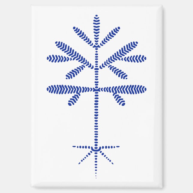 Frigorífico imán con remolque azul (Anverso)