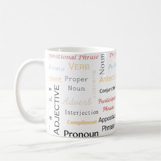 Friki de la gramática taza del blanco de 11 onzas