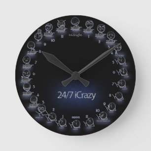 friki "iCrazy" del Internet 24 relojes de pared