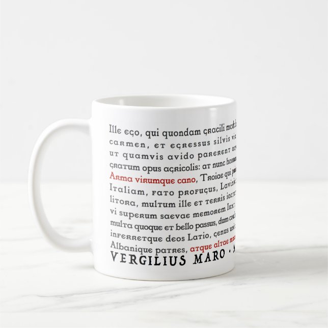 Friki Virgil Aeneid - taza del Lit (Izquierda)