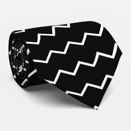 Frío, corbata gráfica en blanco y negro