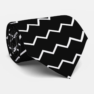 Frío, corbata gráfica en blanco y negro