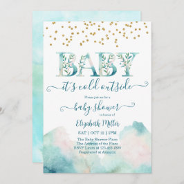 Frío fuera de género Invitación a Baby Shower neut