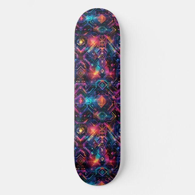 Frio skateboard de anime cyberpunk diseñado japoné (Anverso)