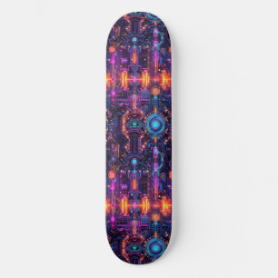 Frio skateboard diseñado anime cyberpunk japonés