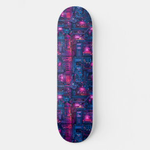 Frio skateboard diseñado con anime cyberpunk japon