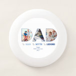 Frisbee De Wham-O DAD La leyenda del mito hombre foto degradado azul<br><div class="desc">Dale a papá un gran regalo este año con esta DAD, el Hombre, el Mito, la Leyenda frisbee, presentando DAD como cartas de corte fotográfico, y tu mensaje personal. Perfecto para el Día del Padre, su cumpleaños, Navidades, o en cualquier momento que quieras mostrarle a papá que crees que es...</div>