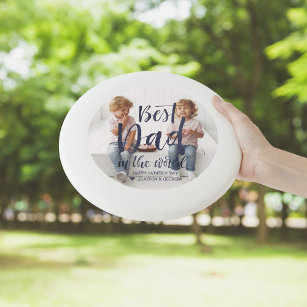 Frisbee De Wham-O Mejor Papá   Foto por carta de mano del Día del Pa