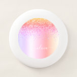 Frisbee De Wham-O Nombre del Monograma Metalizado del Purpurina Rain<br><div class="desc">Purpurina De Espuma Metálica De Relieve metalizado Arcoiris Pastel Faux Cepillado Monograma Metalizado Nombre Frisbee. Esto hace que la graduación perfecta, el cumpleaños, el boda, la ducha de novia, el aniversario, la ducha de bebé o la fiesta de soltera sea un regalo para alguien que ama el lujo glam y...</div>