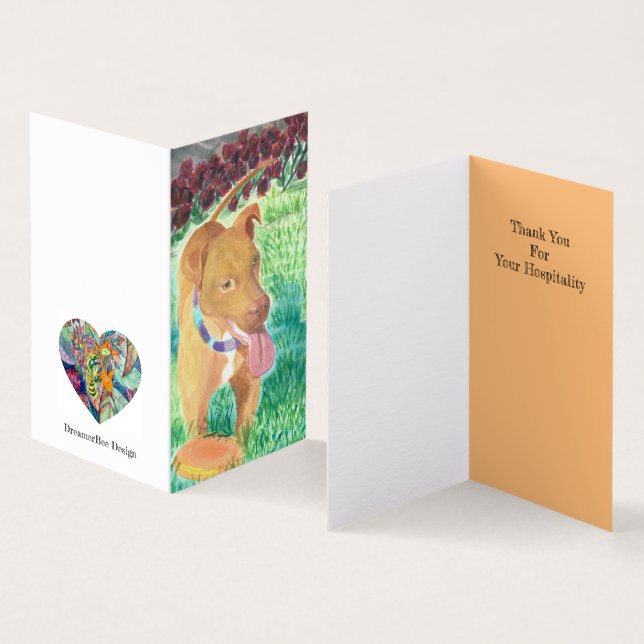 Frisbee En La Tarjeta De Agradecimiento De Los Ros (Interior y exterior)