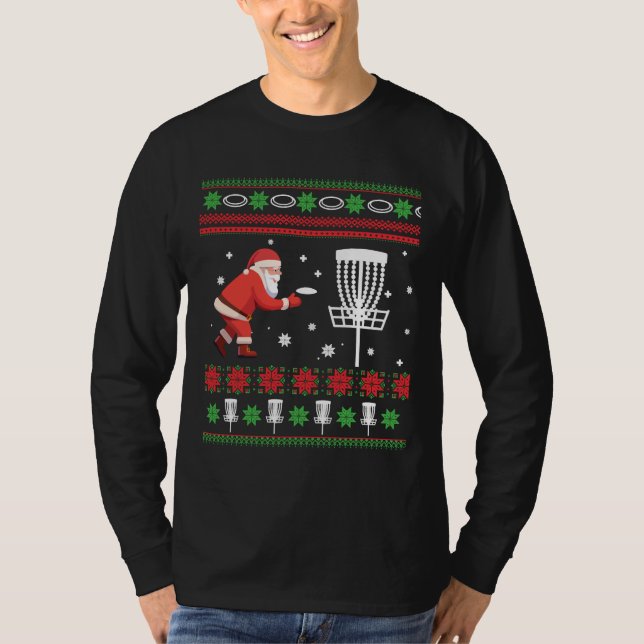 Frisbee Golf Ugly Christmas Sweater (Anverso)
