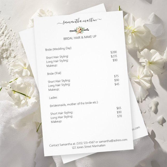 Friseur Haarnadel Blumen Flyer (Subido por el creador)