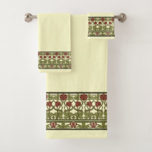 Friso de borde floral vintage de Art Nouveau