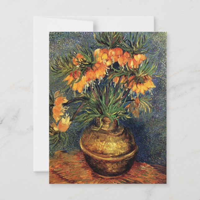 Fritillarias en un jarrón de cobre de Vincent van  (Anverso)