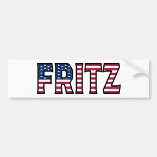 Fritz Nombre Apellido USA Calcomanía Pegatina Coch