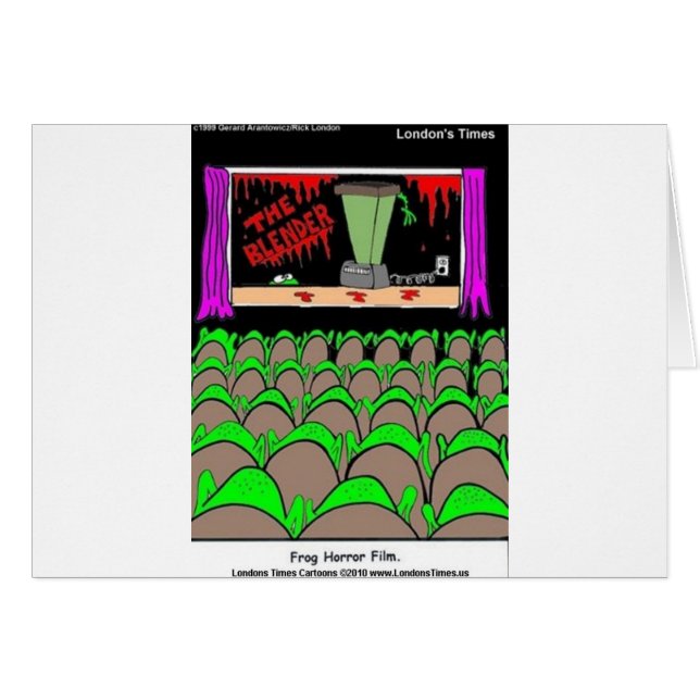 Frog Horror Film Funny Tees Mugs Cards More (Anverso (Horizontal))