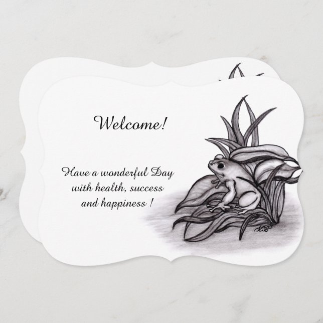 Froggy , Añadir tu invitación de texto (Anverso / Reverso)