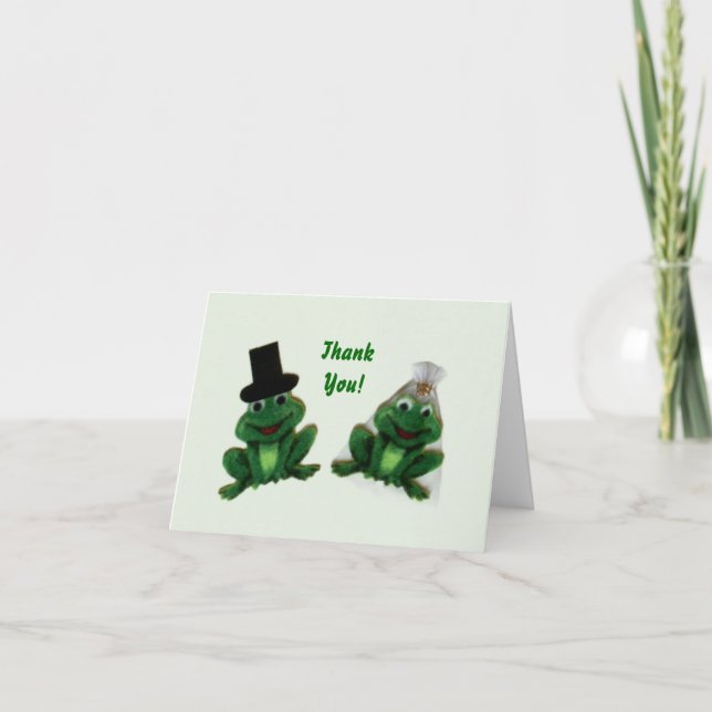 Froggy Boda Notas de agradecimiento (Anverso)