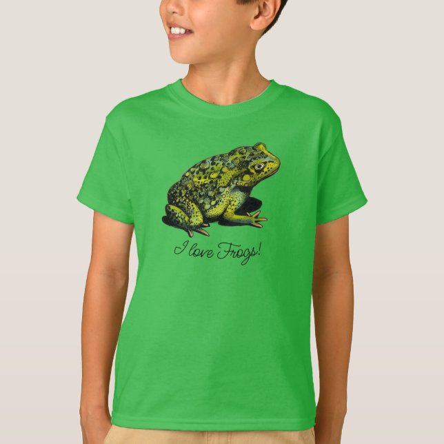 ¡Froggy, me encantan las ranas! Camiseta (Anverso)