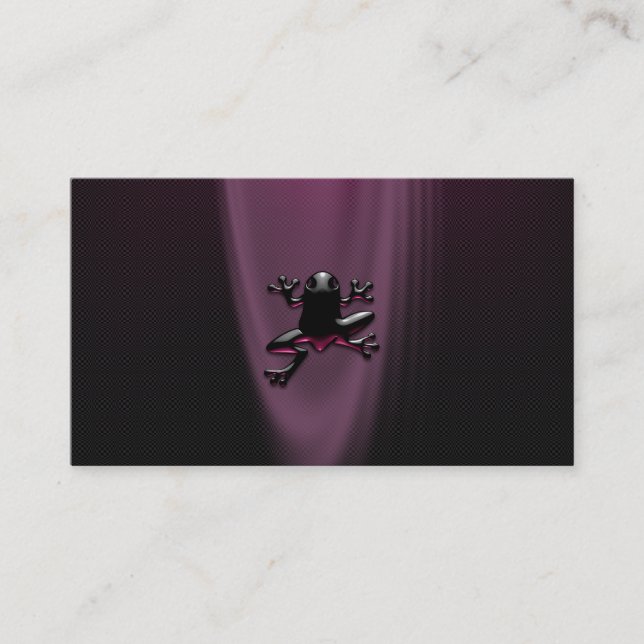 Froggy púrpura personal o tarjetas de visita (Anverso)