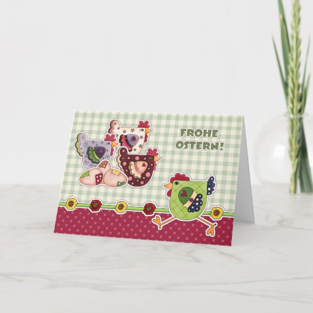 Frohe Ostern. Tarjetas de Pascua en alemán (Anverso)