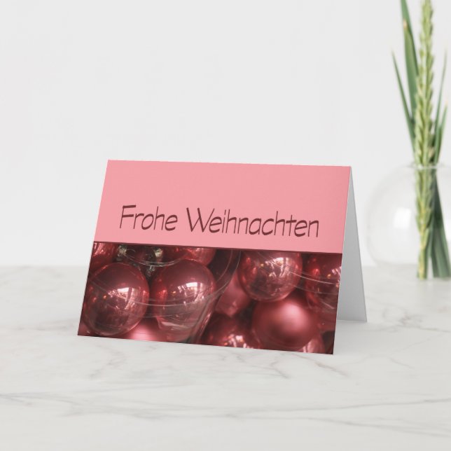 Frohe Weihnachten Ornamentos de Navidad (Anverso)