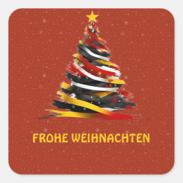 FROHE WEIHNACHTEN PEGATINA ALEMÁN