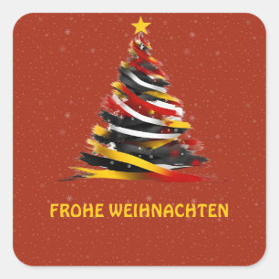 FROHE WEIHNACHTEN PEGATINA ALEMÁN