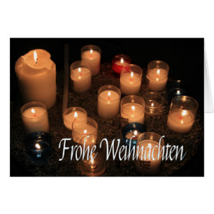 Frohe Weihnachten Quemando navidades de velas