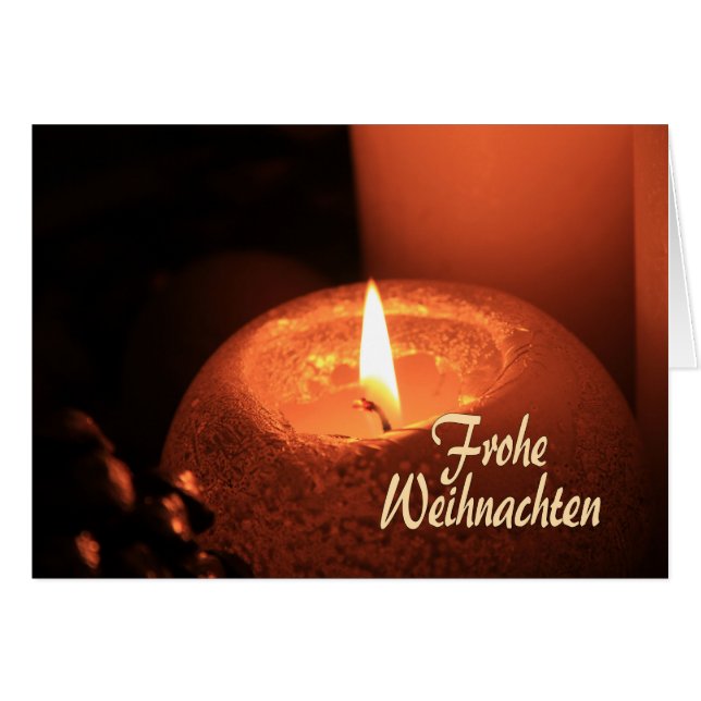 Frohe Weihnachten Quemando navidades de velas (Anverso (Horizontal))