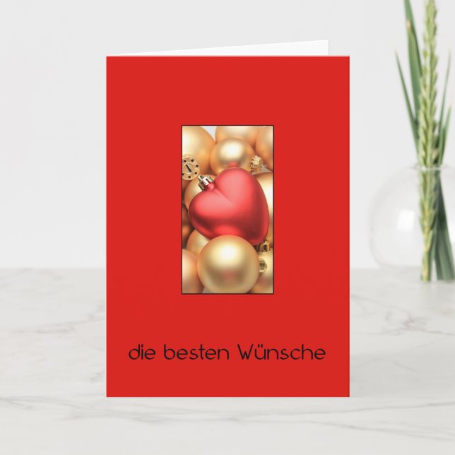 Frohe Weihnachten - Tarjeta de Navidades alemanes (Anverso)