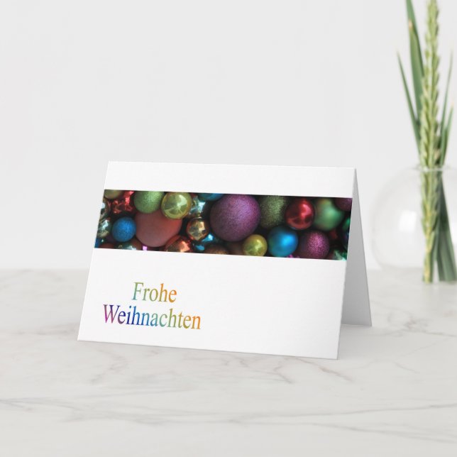 Frohe Weihnachten - Tarjeta de Navidades alemanes (Anverso)