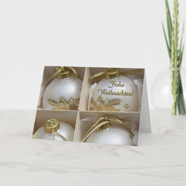 Frohe Weihnachten - Tarjeta de Navidades alemanes (Anverso)