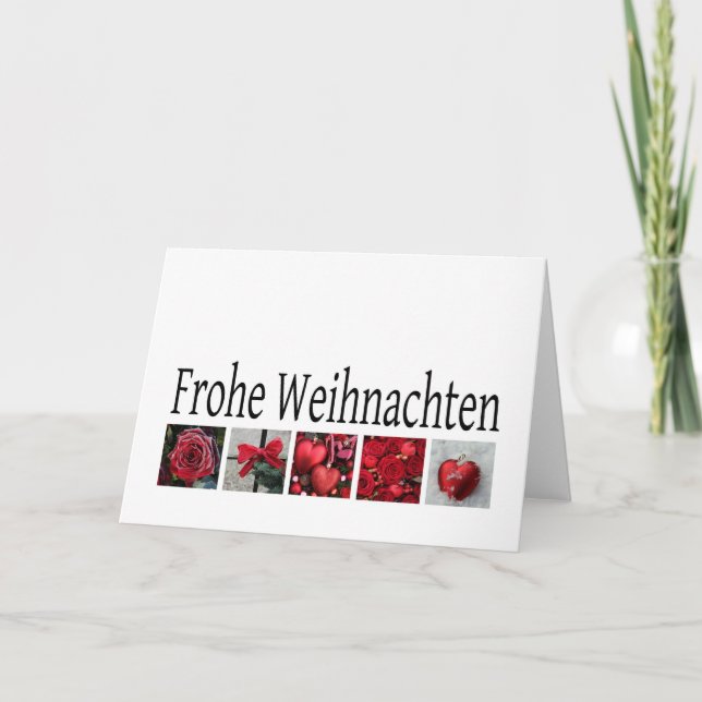 Frohe Weihnachten, tarjeta de navidades alemanes (Anverso)