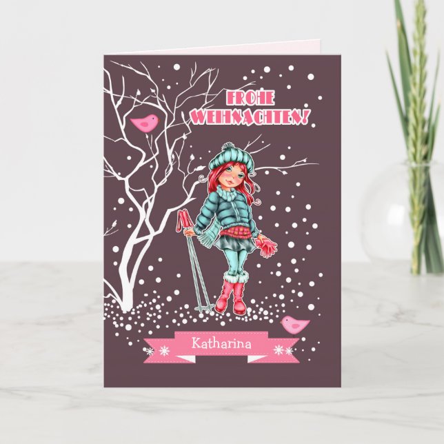 Frohe Weihnachten. Tarjetas de navidad en alemán (Anverso)