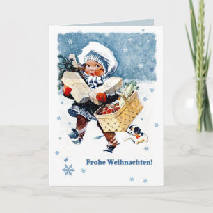 Frohe Weihnachten. Tarjetas de navidad en alemán
