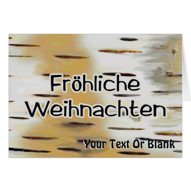 Fröhliche Weihnachten - Birchbark (Anverso (Horizontal))