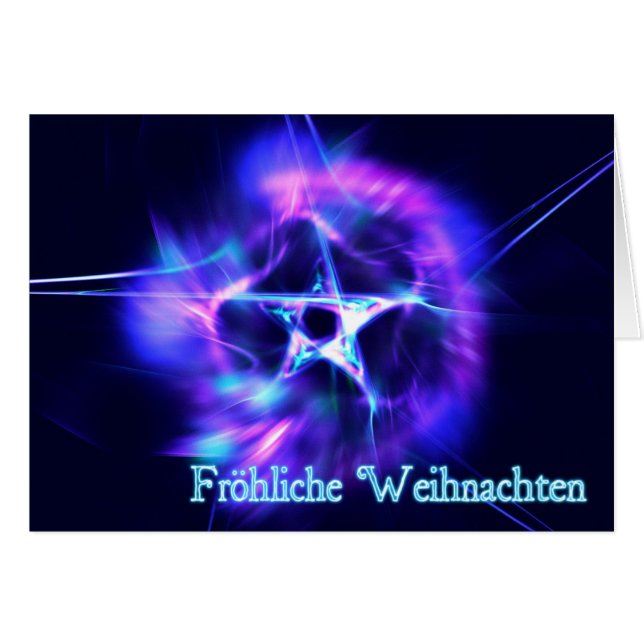 Fröhliche Weihnachten - Estrella brillante (Anverso (Horizontal))