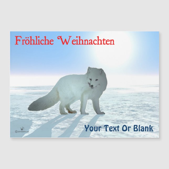 Fröhliche Weihnachten - Fox ártica (Anverso)